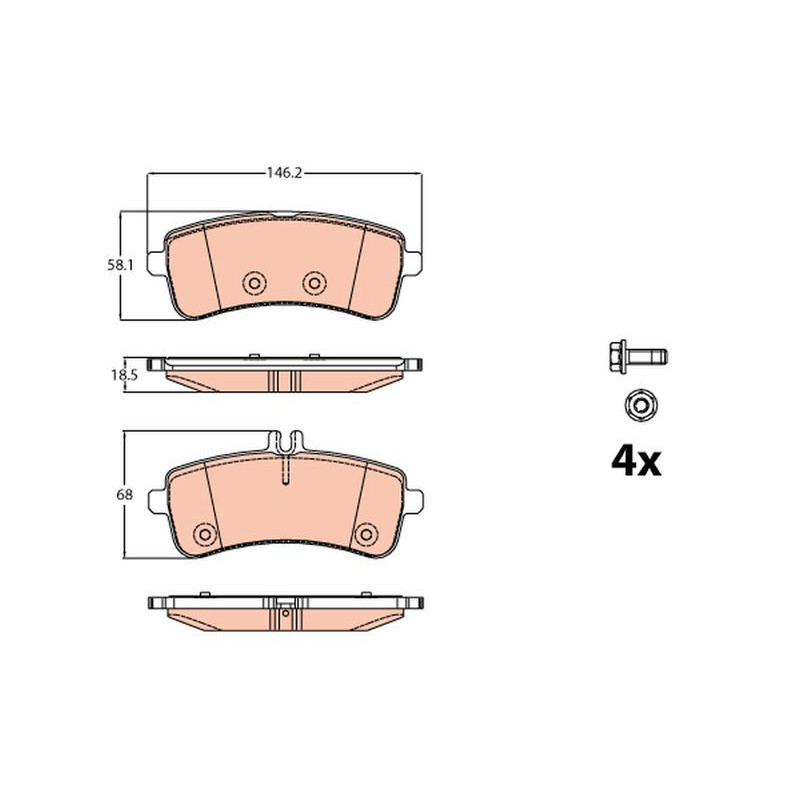 Pastiglie freno asse posteriore - TRW