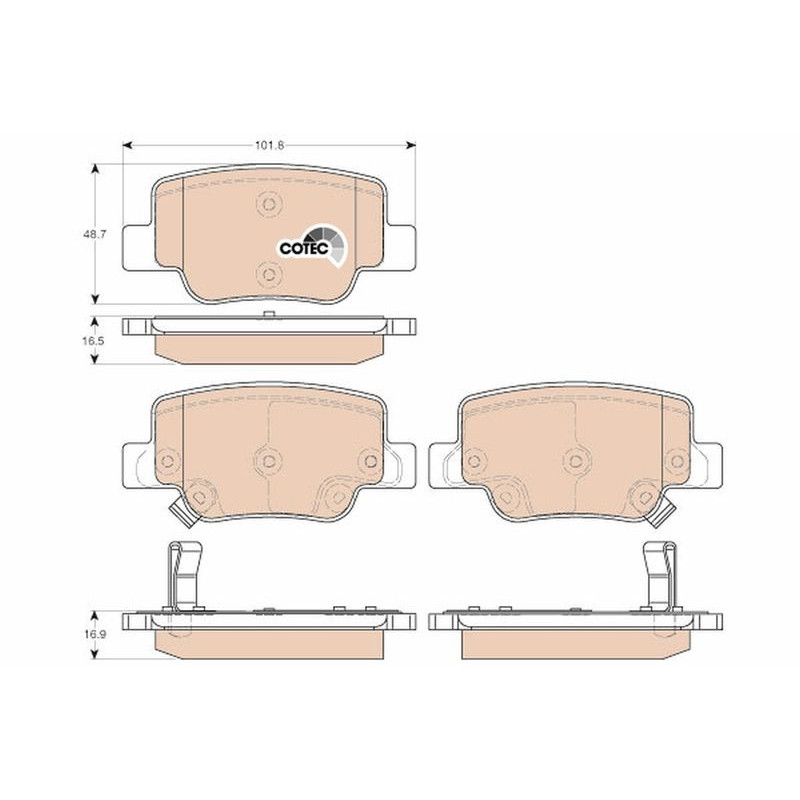 Pastiglie freno asse posteriore - TRW