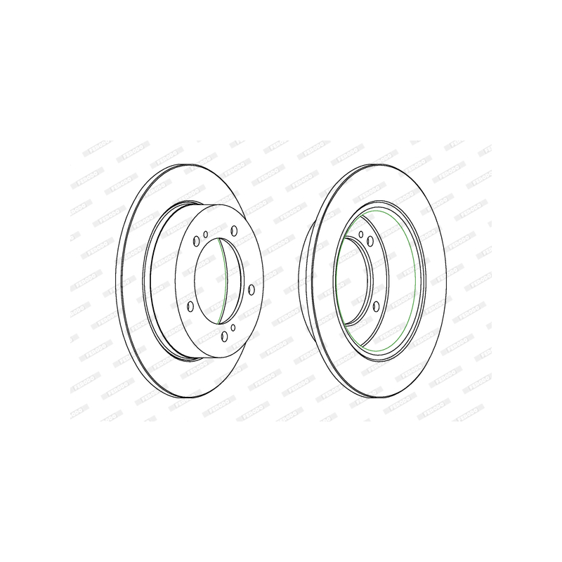 Disco freno asse anteriore - FERODO