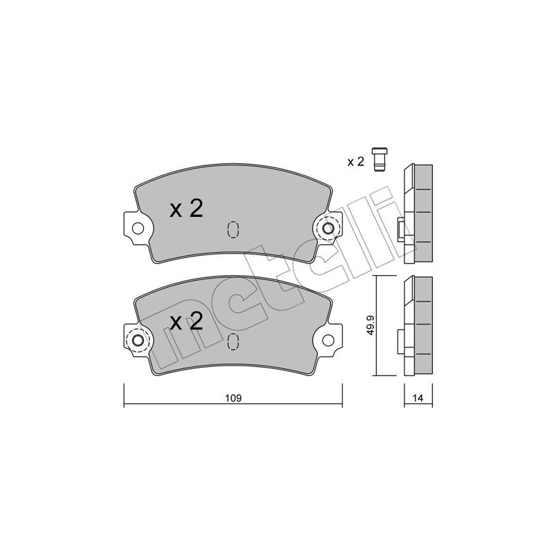 Pastiglie freno asse posteriore - METELLI