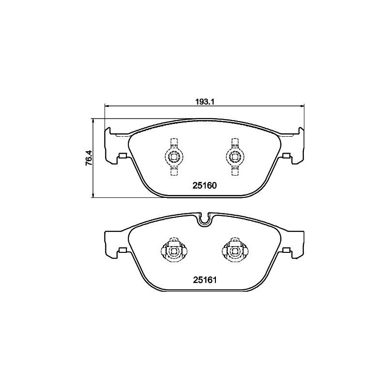 Pastiglie freno asse anteriore - HELLA BRAKE