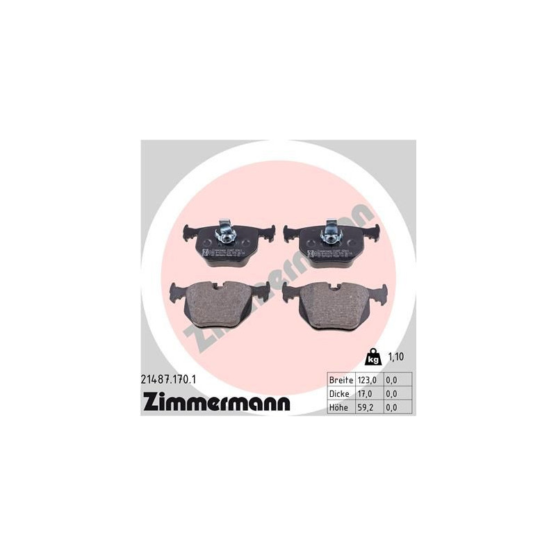Pastiglie freno asse posteriore - ZIMMERMANN