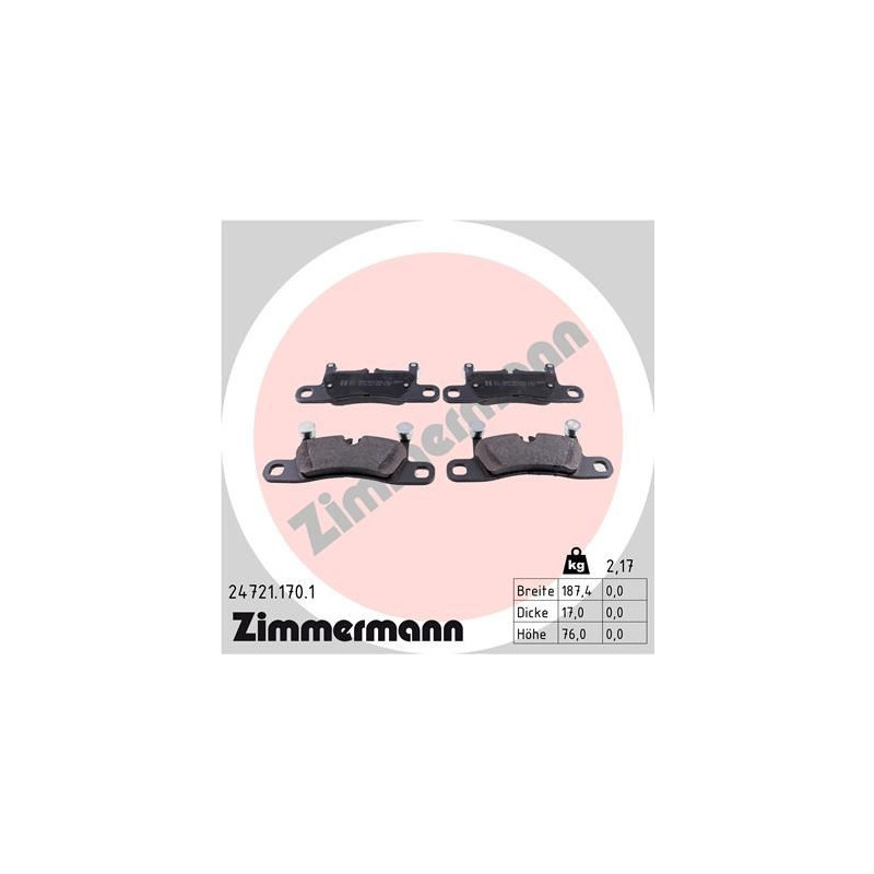 Pastiglie freno asse posteriore - ZIMMERMANN