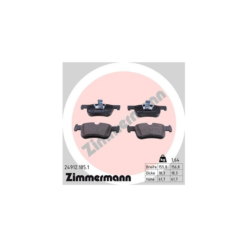 Pastiglie freno asse anteriore - ZIMMERMANN
