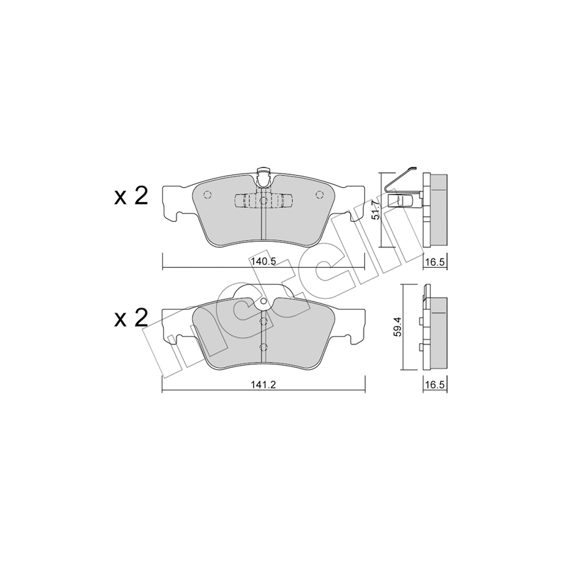 Pastiglie freno asse posteriore - METELLI