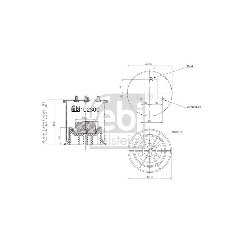 Disco freno asse anteriore - FEBI
