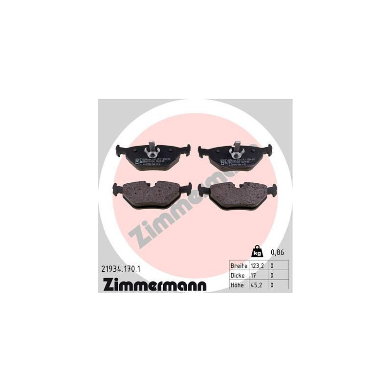 Pastiglie freno asse posteriore - ZIMMERMANN