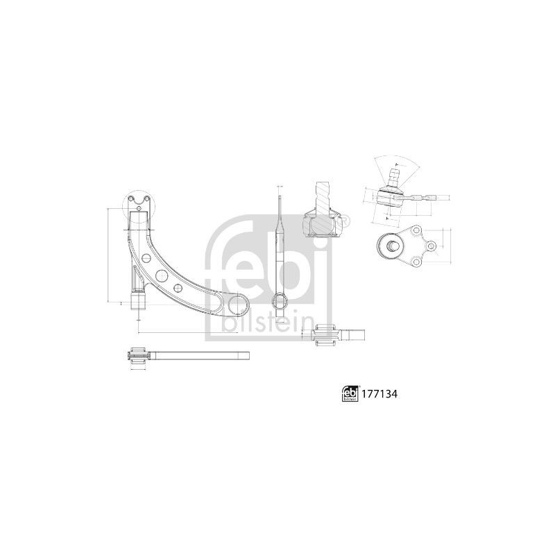 Braccio oscillante asse anteriore - FEBI