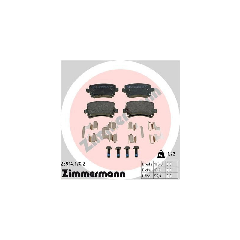 Pastiglie freno asse posteriore - ZIMMERMANN