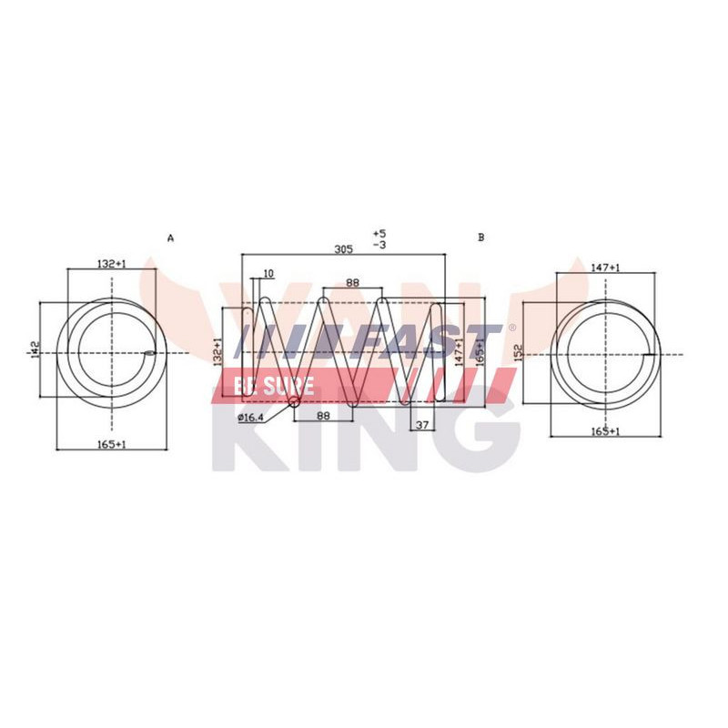 Molla sospensione asse anteriore - FAST