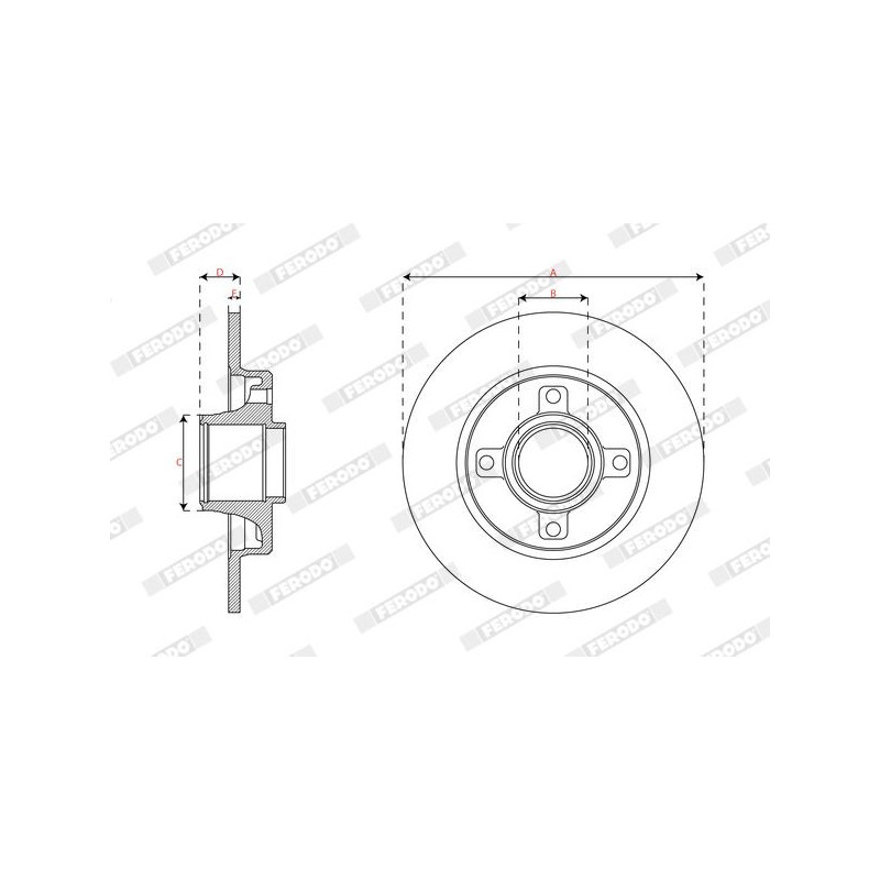 Disco freno asse posteriore - FERODO