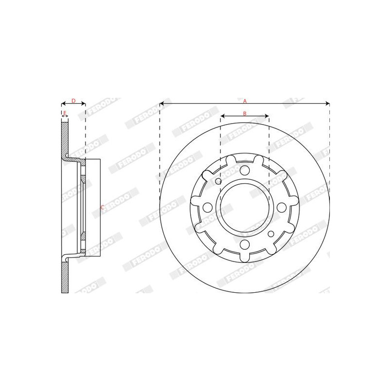 Disco freno asse posteriore - FERODO