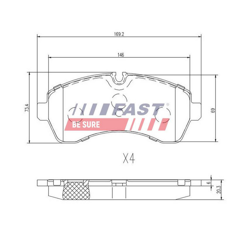 Pastiglie freno asse anteriore - FAST