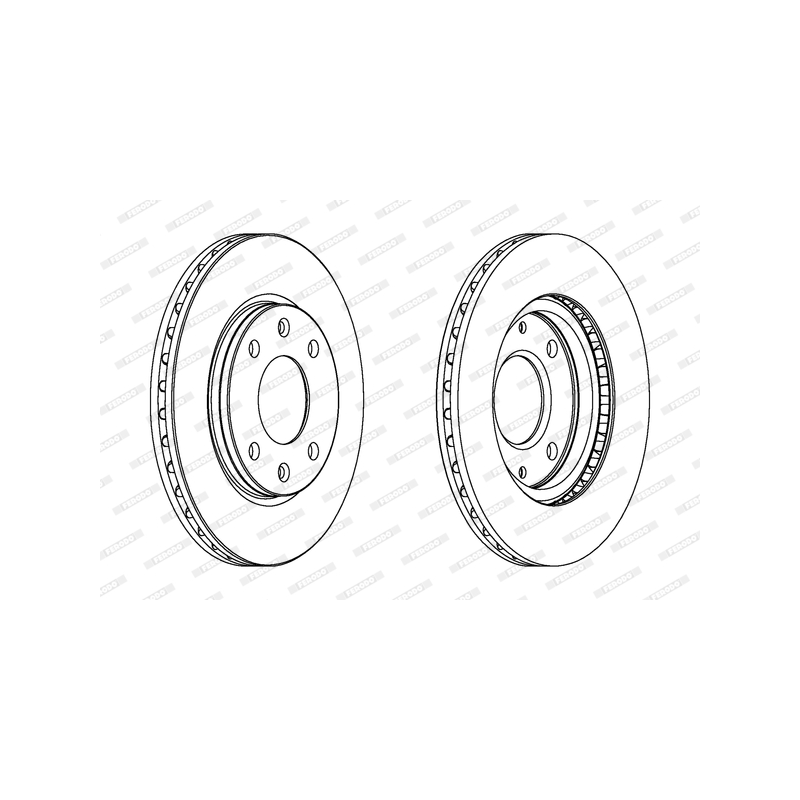 Disco freno asse anteriore - FERODO
