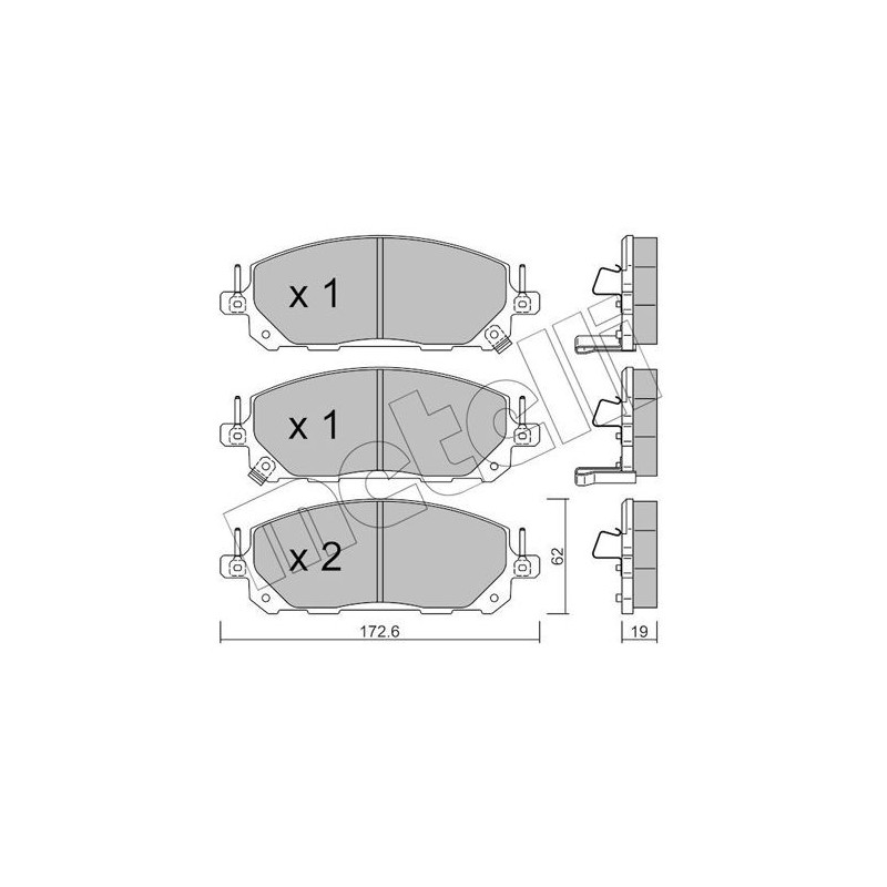 Pastiglie freno asse anteriore - METELLI