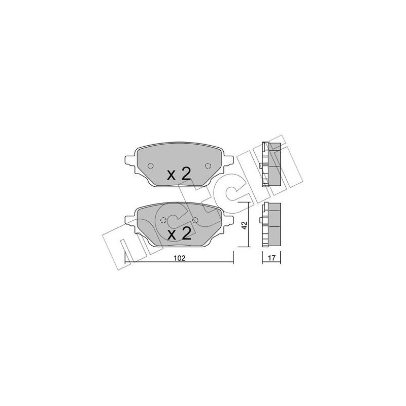 Pastiglie freno asse posteriore - METELLI