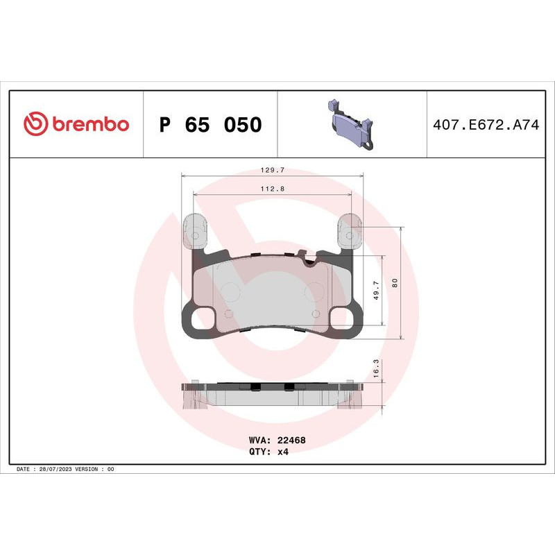 Pastiglie freno asse posteriore - BREMBO