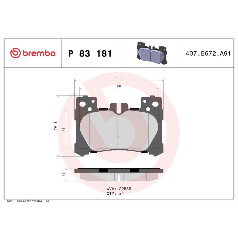 Pastiglie freno asse posteriore - BREMBO