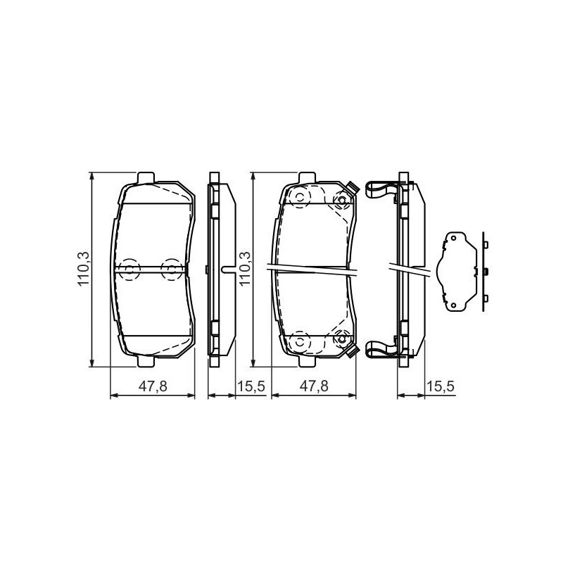 Pastiglie freno asse posteriore - BOSCH