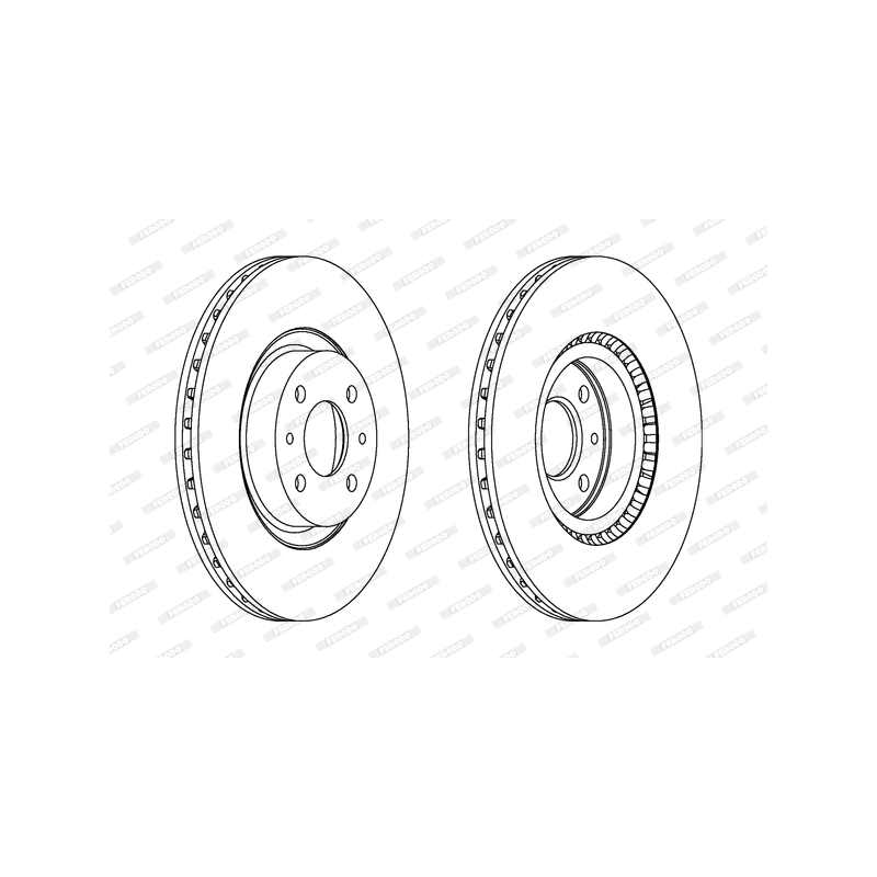 Disco freno asse anteriore - FERODO