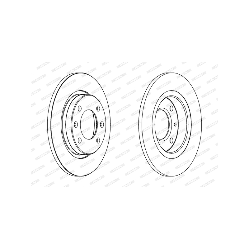 Disco freno asse posteriore - FERODO
