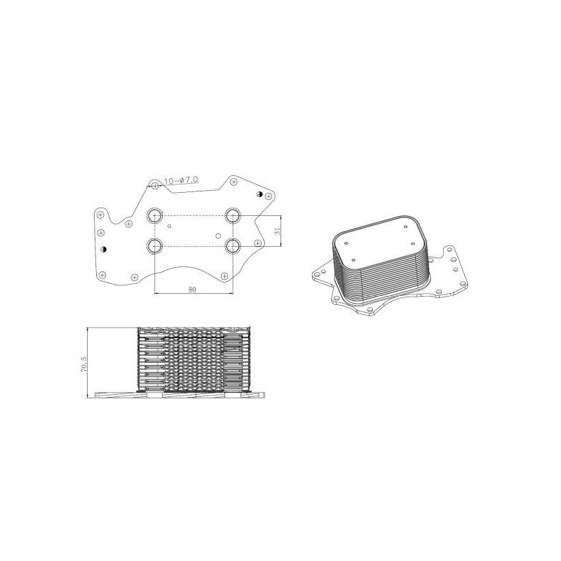 Radiatore olio motore - NRF