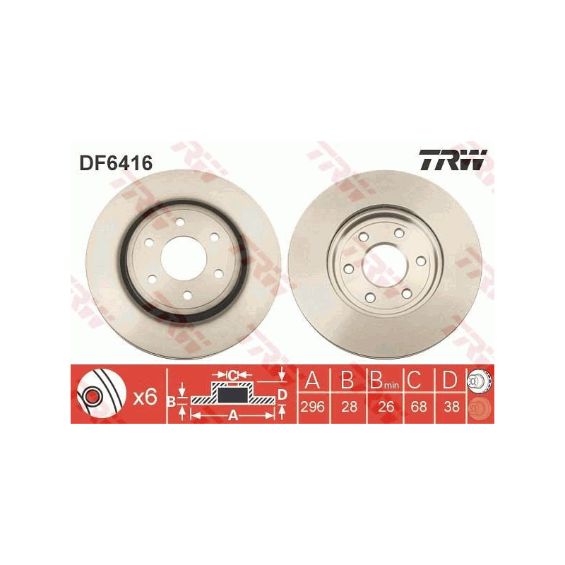 Disco freno asse anteriore - TRW