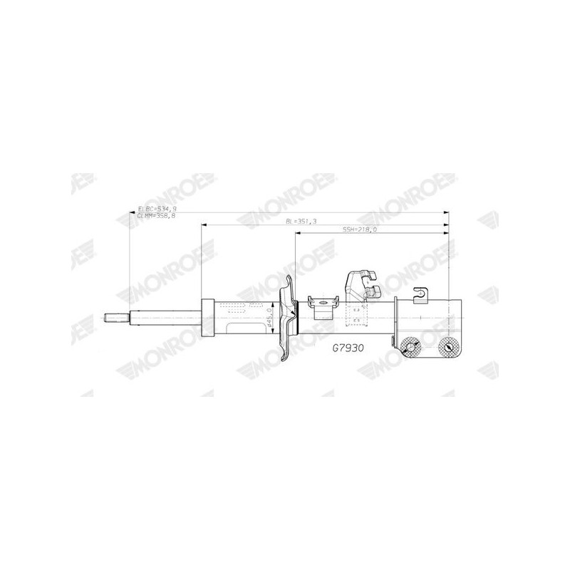Ammortizzatore asse anteriore - MONROE