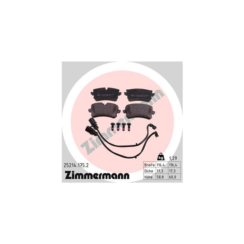 Pastiglie freno asse posteriore - ZIMMERMANN