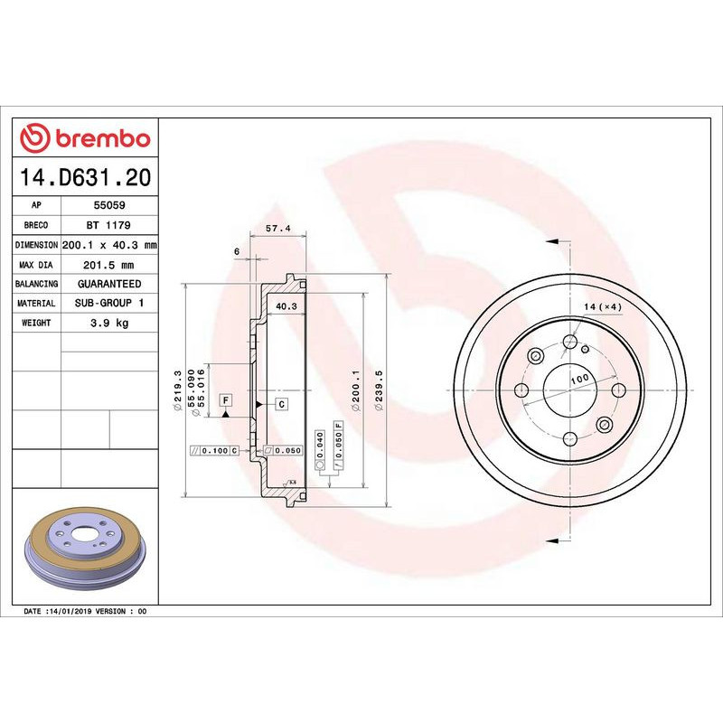 Tamburo freno - BREMBO