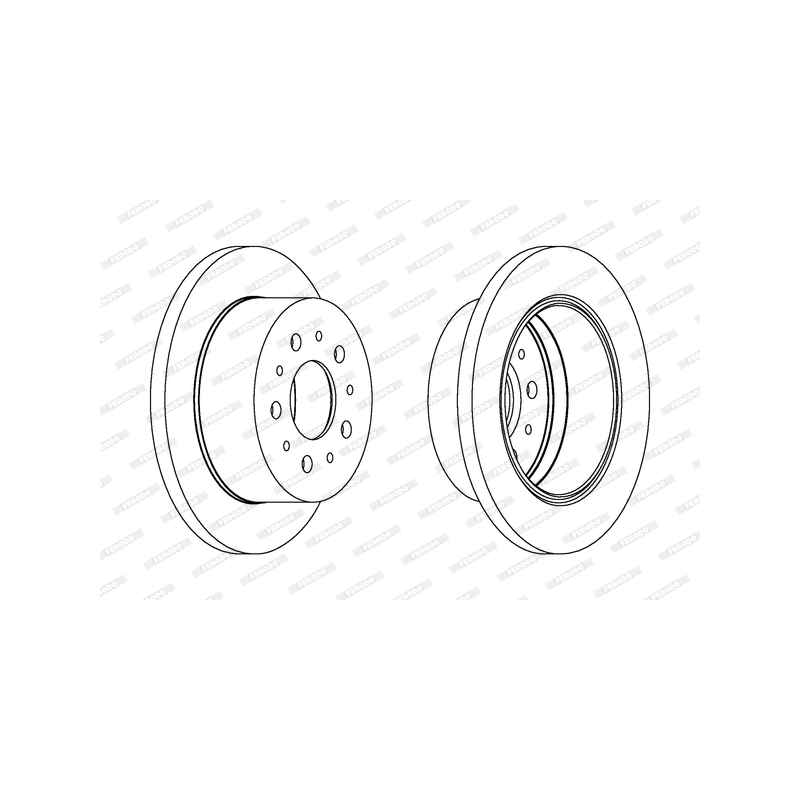 Disco freno asse posteriore - FERODO