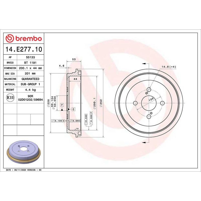 Tamburo freno - BREMBO