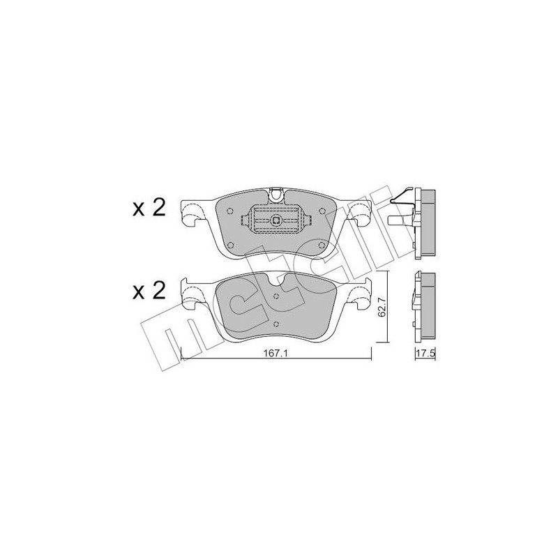 Pastiglie freno asse anteriore - METELLI