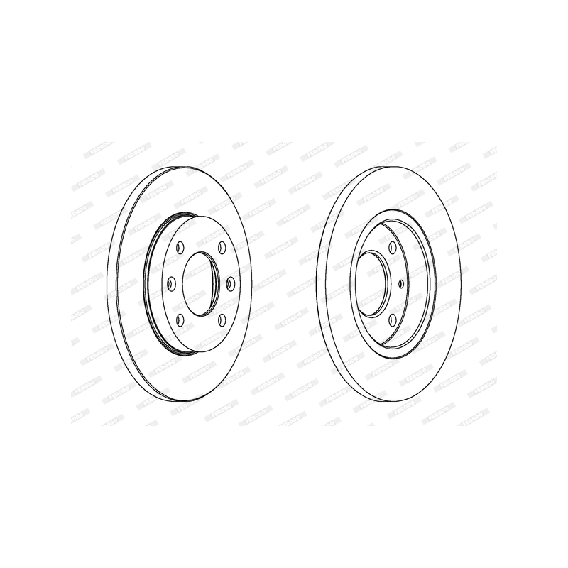 Disco freno asse anteriore - FERODO