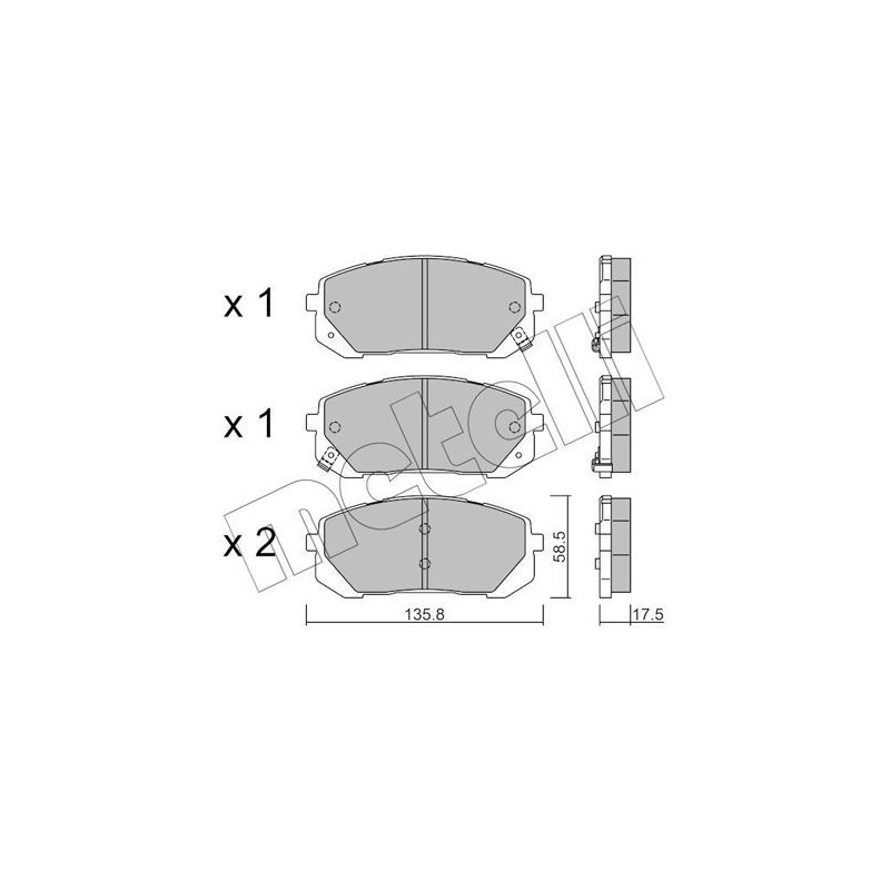 Pastiglie freno asse anteriore - METELLI