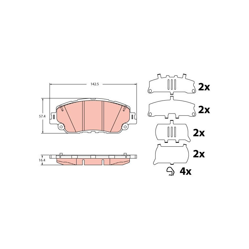Pastiglie freno asse anteriore - TRW