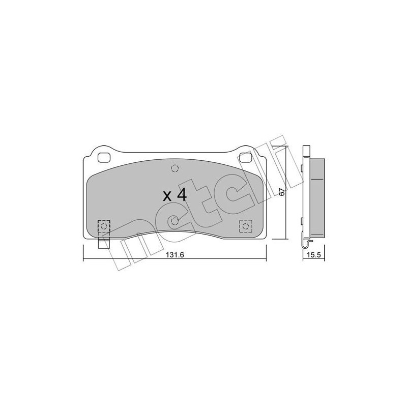 Pastiglie freno asse anteriore - METELLI