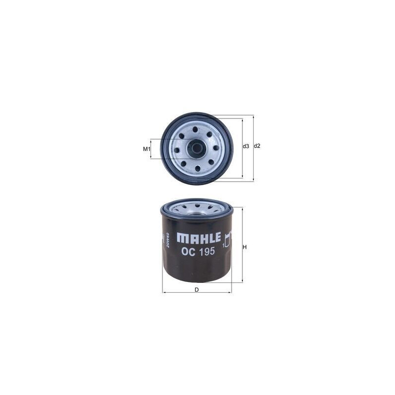 Filtro olio - MAHLE