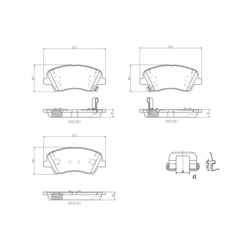Pastiglie freno asse anteriore - BREMBO