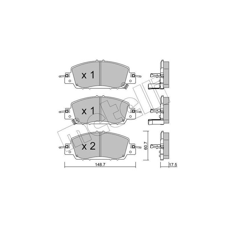 Pastiglie freno asse anteriore - METELLI