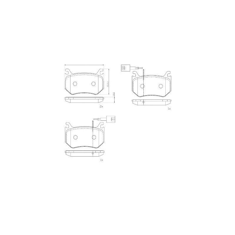 Pastiglie freno asse posteriore - BREMBO