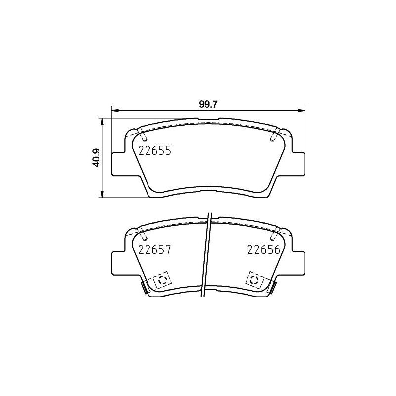 Pastiglie freno asse posteriore - HELLA
