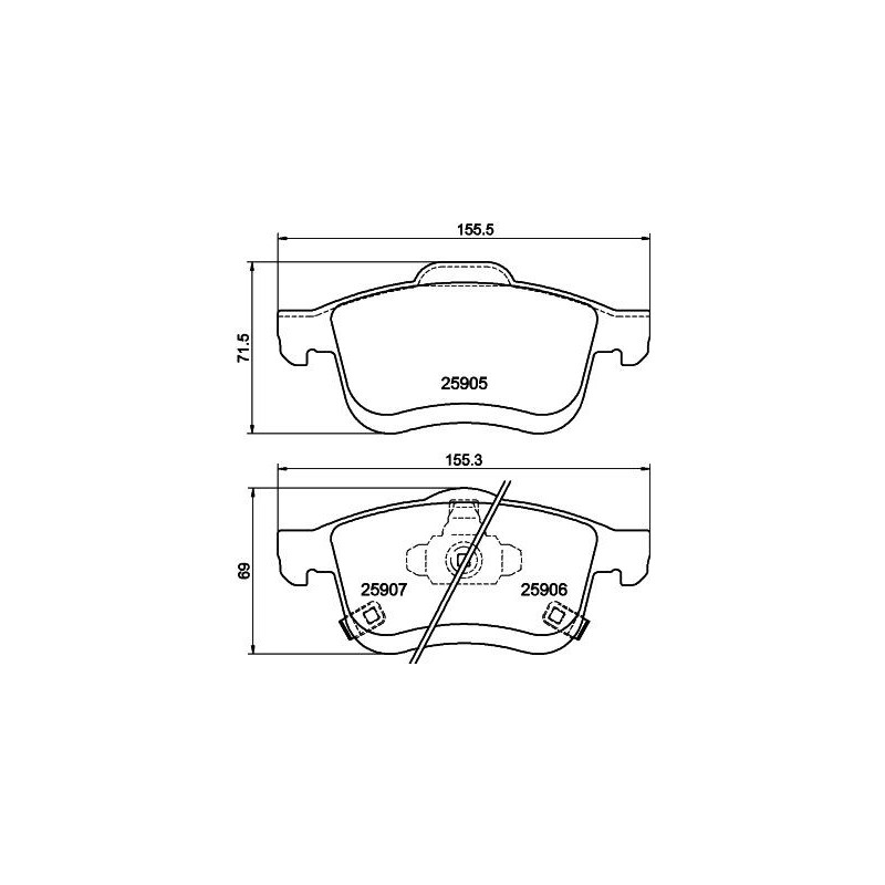 Pastiglie freno asse anteriore - HELLA