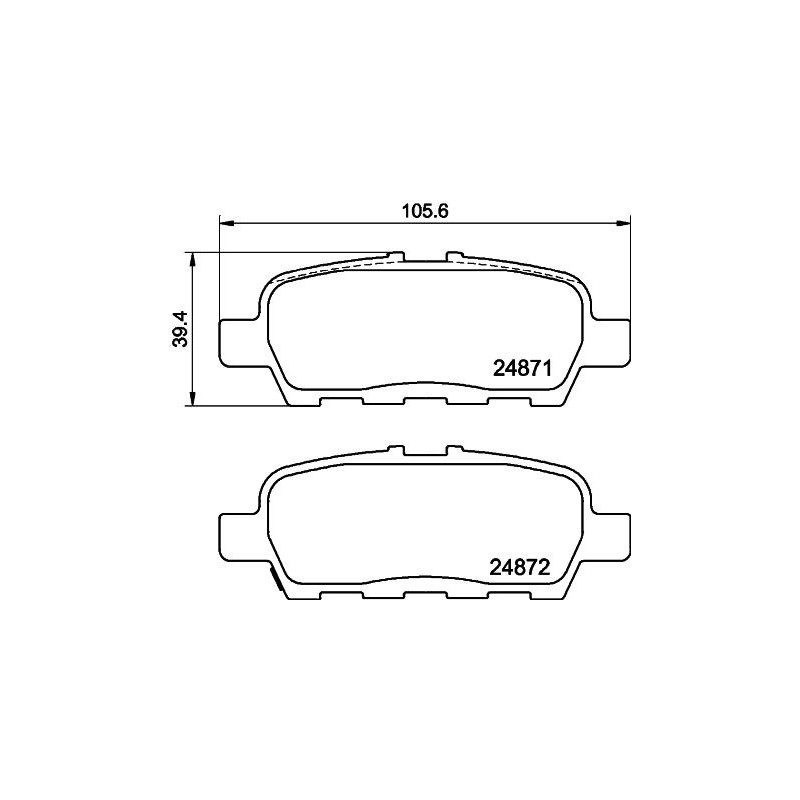 Pastiglie freno asse posteriore - HELLA