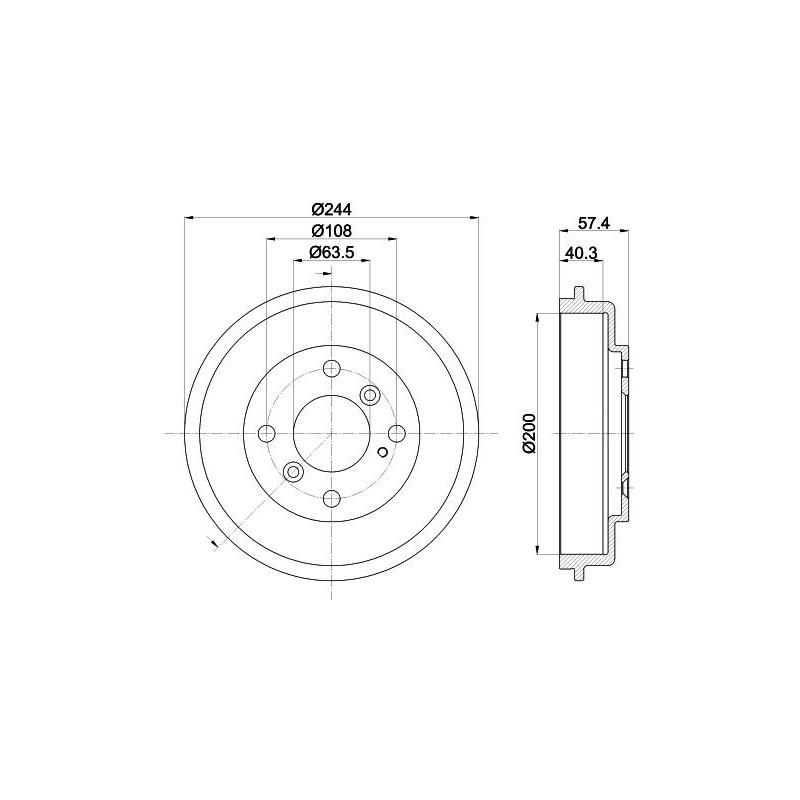 Tamburo freno - HELLA