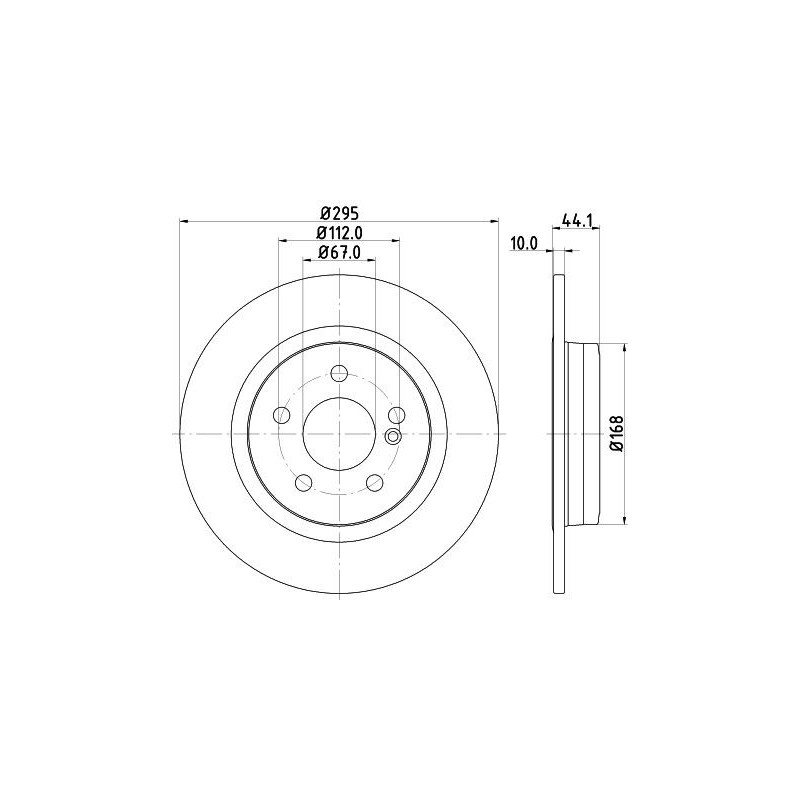 Disco freno asse posteriore - HELLA