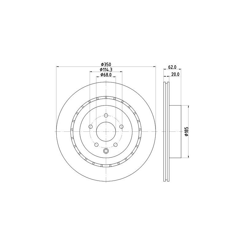 Disco freno asse posteriore - HELLA