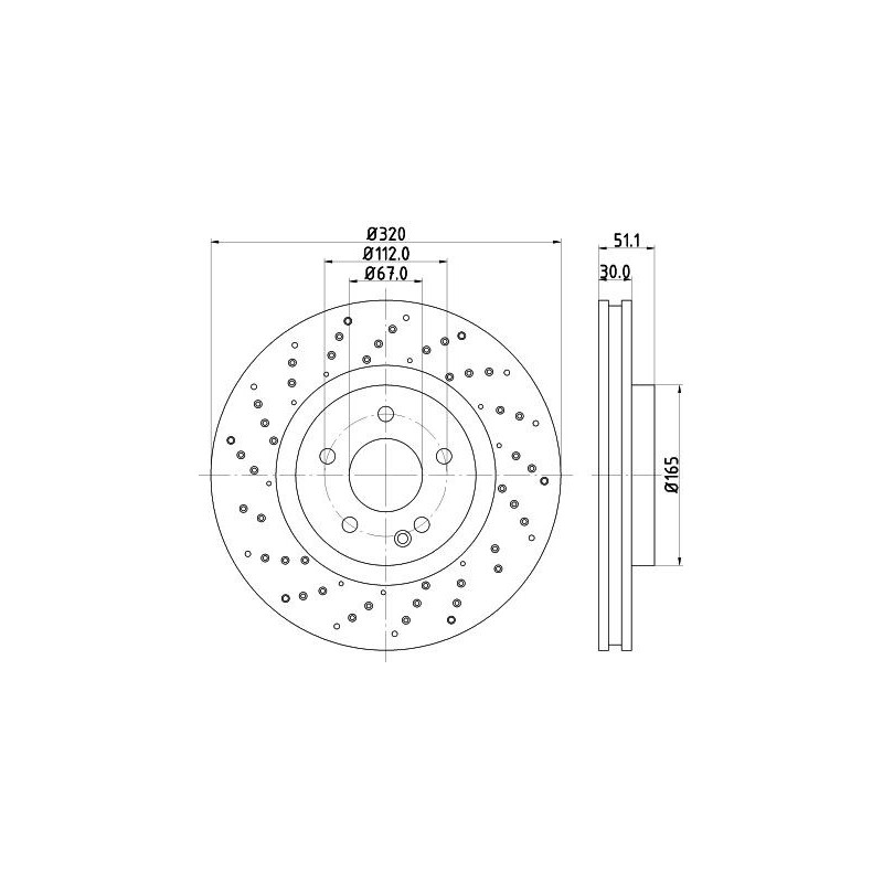 Disco freno asse anteriore - HELLA