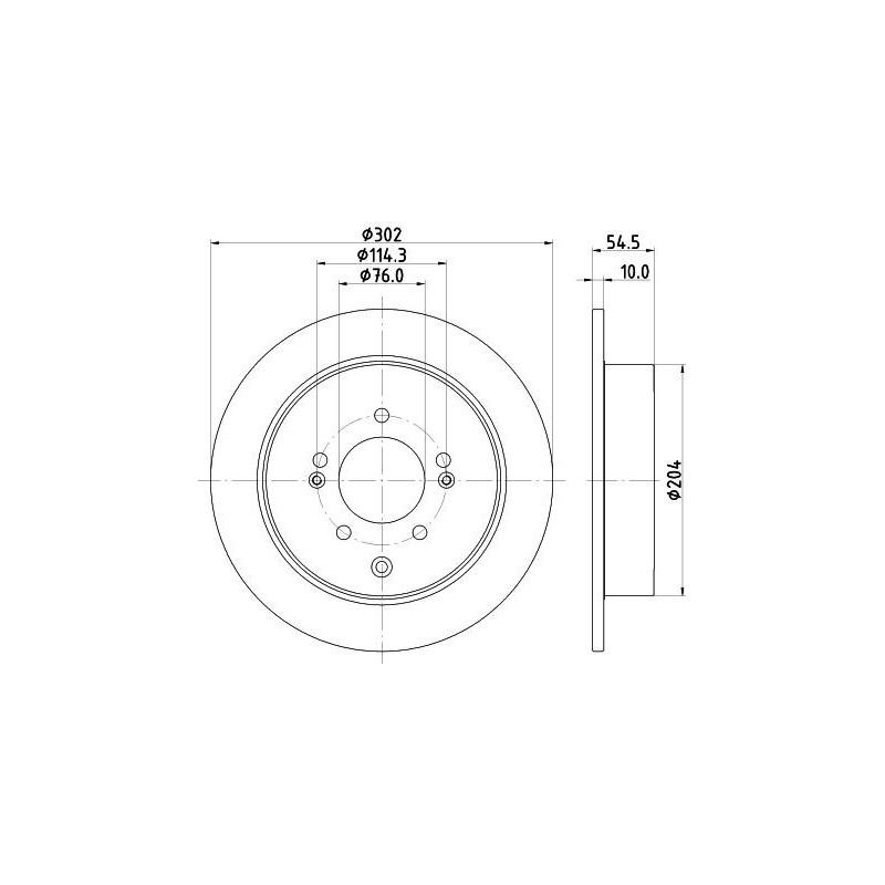 Disco freno asse posteriore - HELLA
