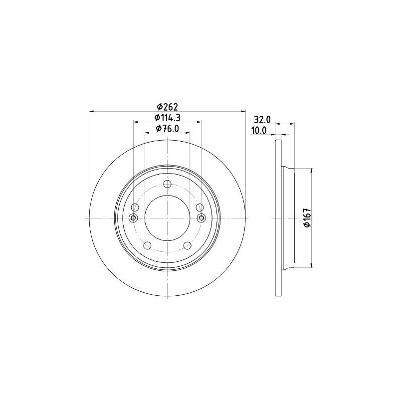 Disco freno asse posteriore - HELLA